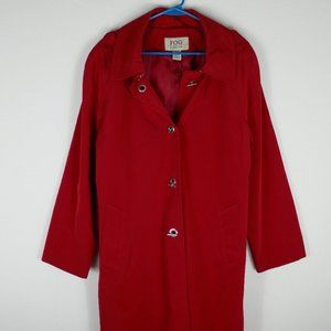 Red London Fog Raincoat Size XL